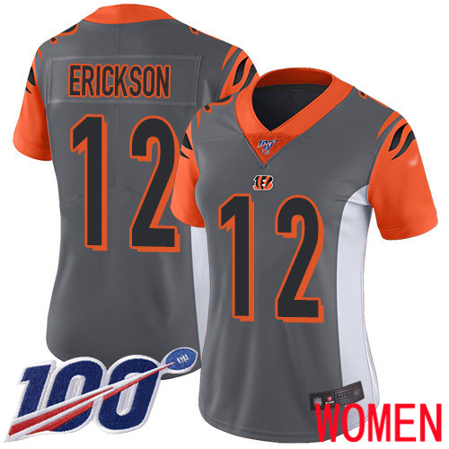 Cincinnati Bengals Limited Silver Women Alex Erickson Jersey NFL Footballl #12 100th Season Inverted Legend->women nfl jersey->Women Jersey